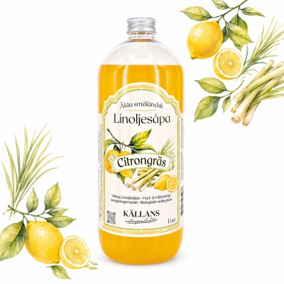 12p Linoljesåpa Citrongräs 1 liter