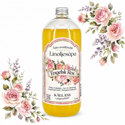 12p Linoljesåpa Engelsk Ros 1 liter
