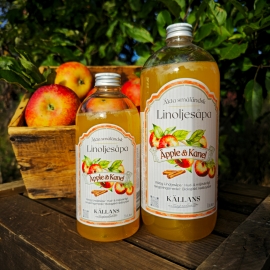 Linoljesåpa Äpple & Kanel - 0,5 liter