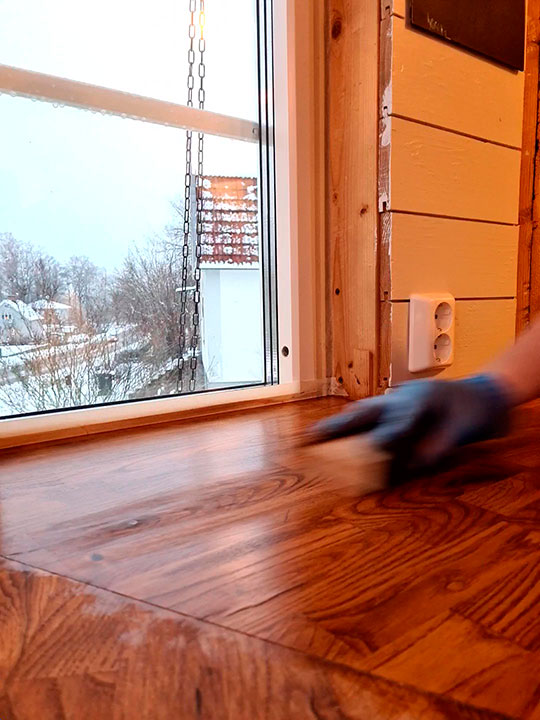 Våtslippapper 400 och slipa in vaxet